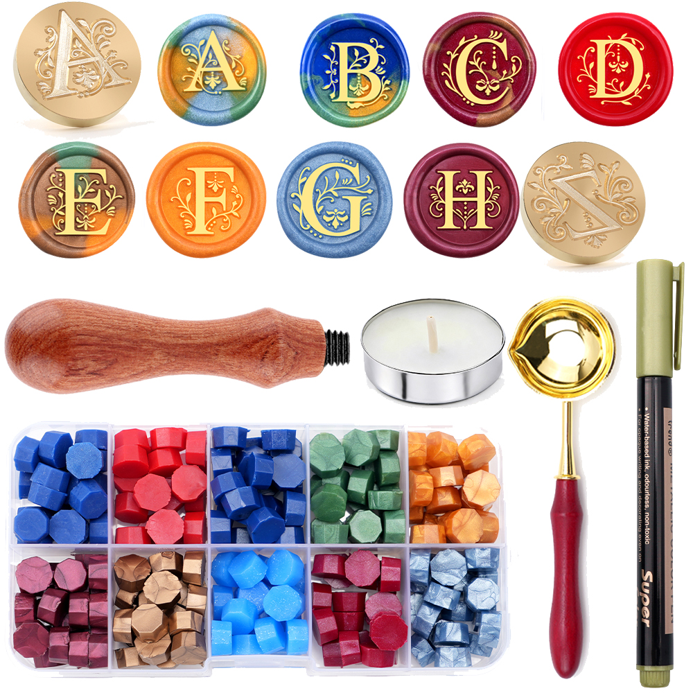 Alphabet Wax Seal Stamp Set -  – обзор и цена Wax Seal Letter Kit