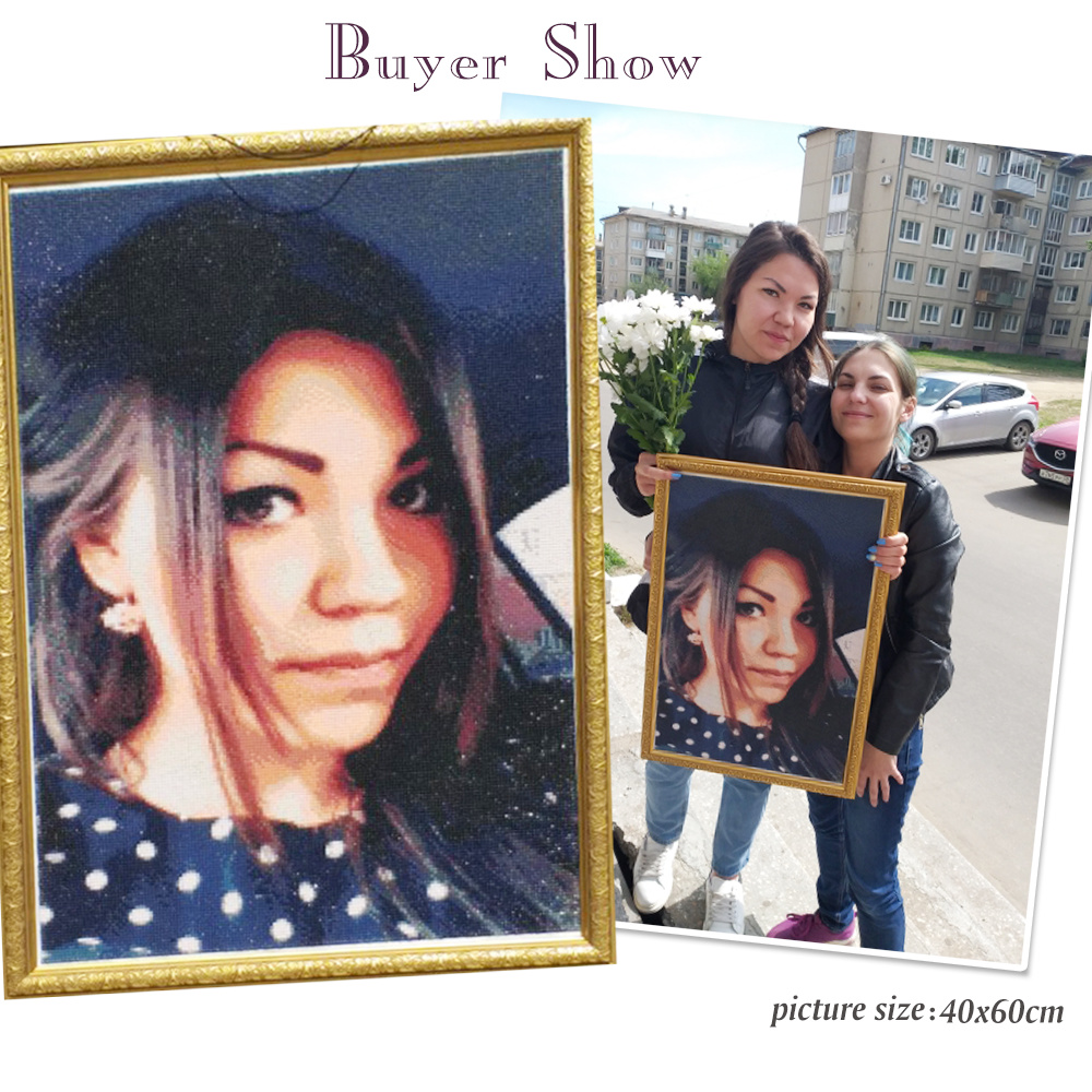 HUACAN Full Kits Diamond Paint – обзор и цена Photo Mosaic Print