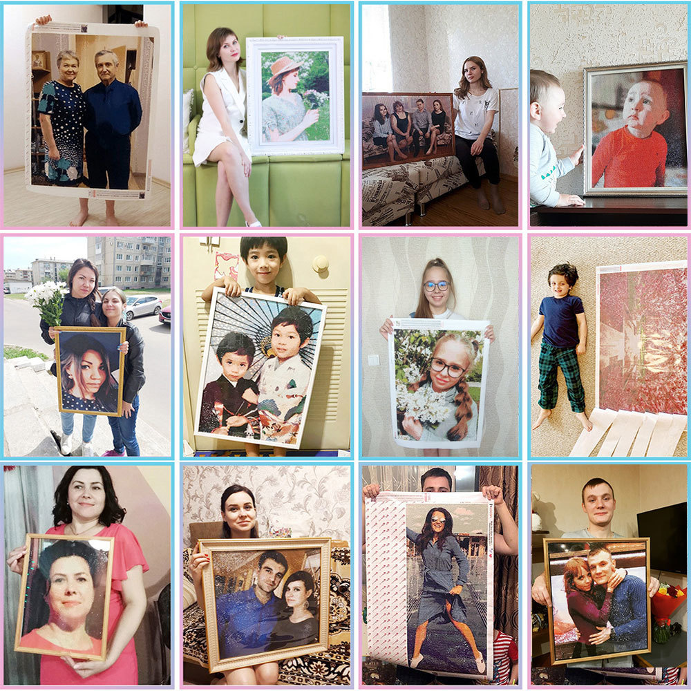 HUACAN Full Kits Diamond Paint – обзор и цена Photo Mosaic Print