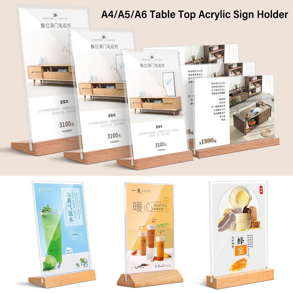 Durable Acrylic Table Top Sign – обзор и цена Engraved Wood Frame