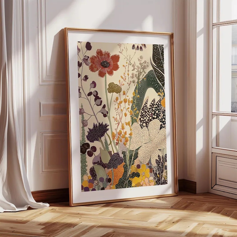 Modern Japanese Botanical  Wal – обзор и цена Custom Map Poster