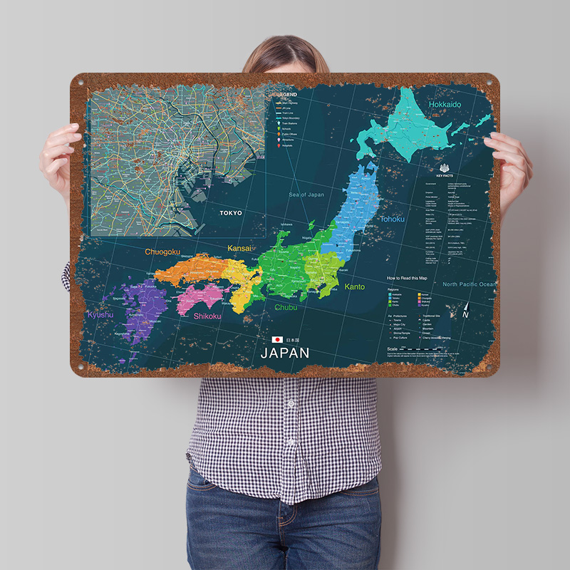 Map of Japan and Tokyo Poster  – обзор и цена Custom Map Poster