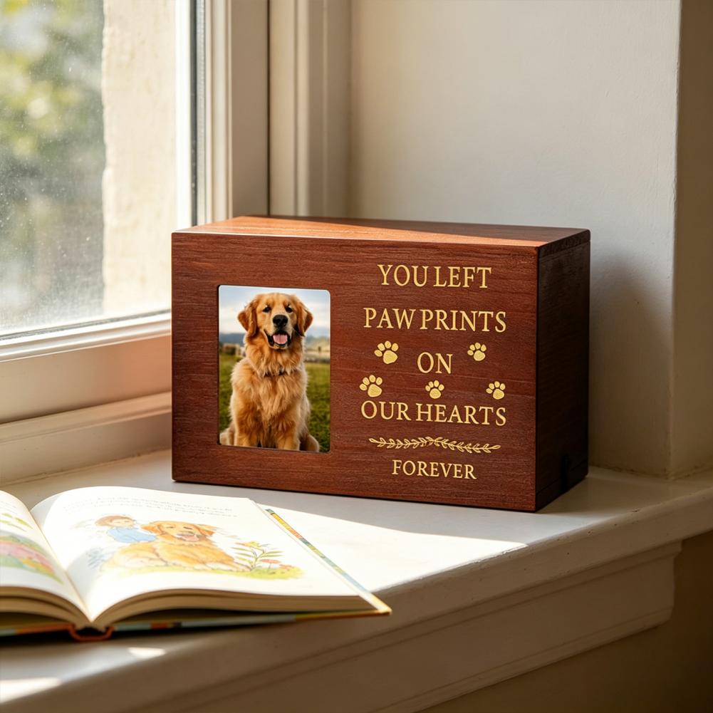 Wooden Pet Urn Solid Wood with – обзор и цена Engraved Wood Frame