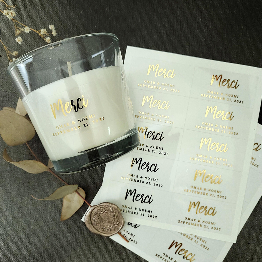 100pcs Custom Transparent Labe – обзор и цена Personalised Candle Label