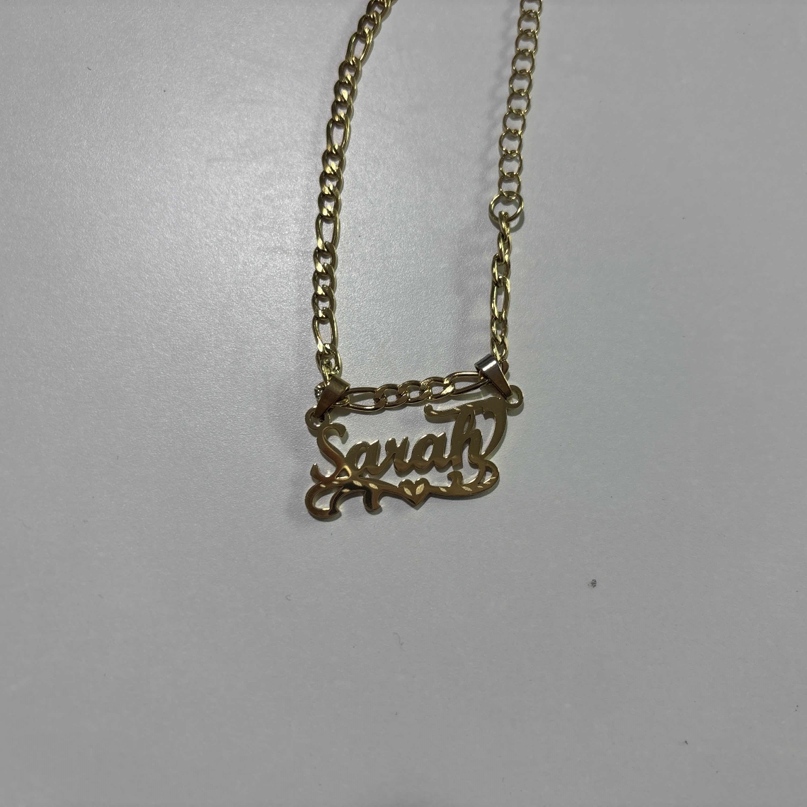 Custom Figaro Chain Heart Name – обзор и цена Name Necklace Custom