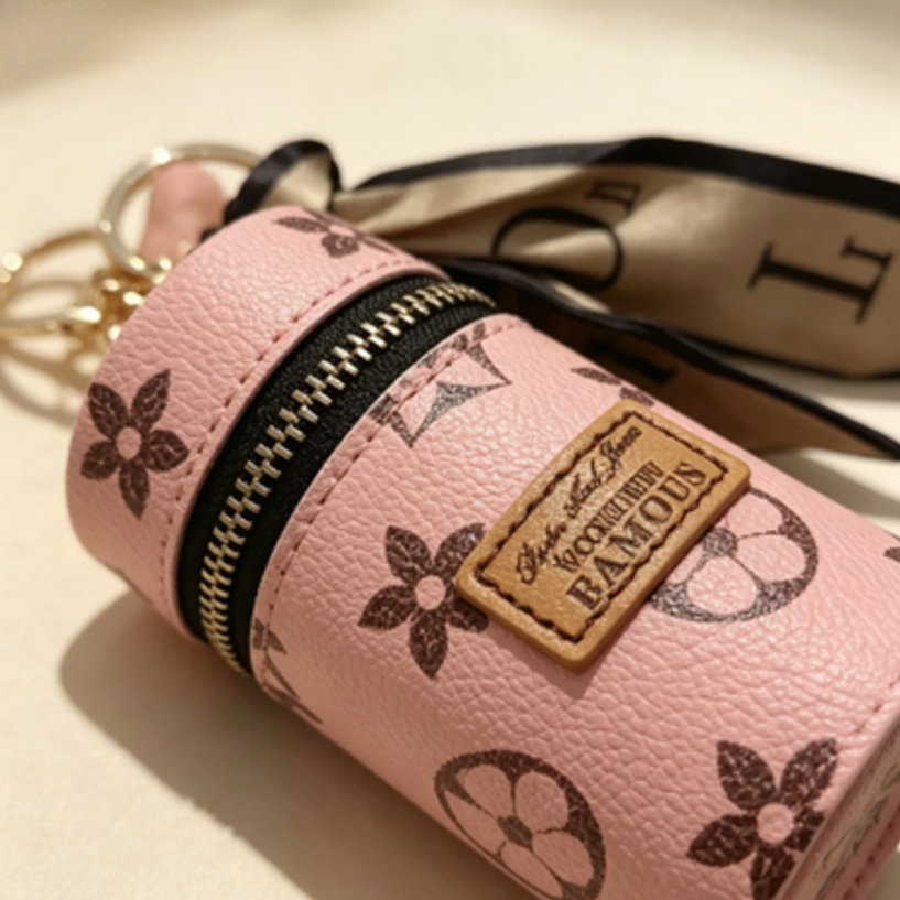Pink Monogram Floral Print Cyl – обзор и цена Monogram Keychain Leather