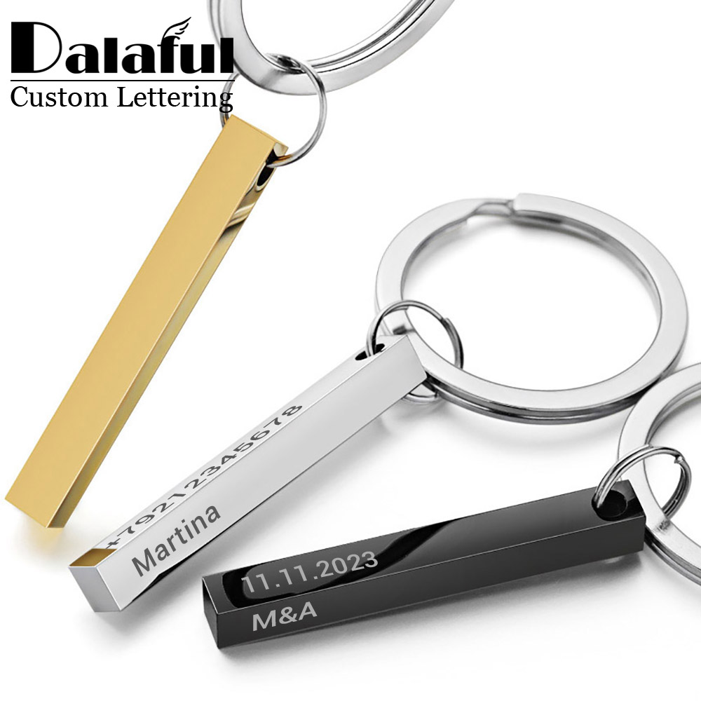 Personalize Keychains 3D Bar S – обзор и цена Initial Ring Custom