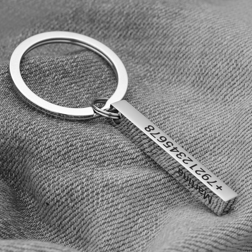 Personalize Keychains 3D Bar S – обзор и цена Initial Ring Custom
