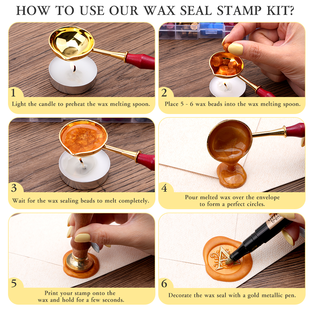 A-Z letter Wax Seal Stamp Kit  – обзор и цена Wax Seal Letter Kit