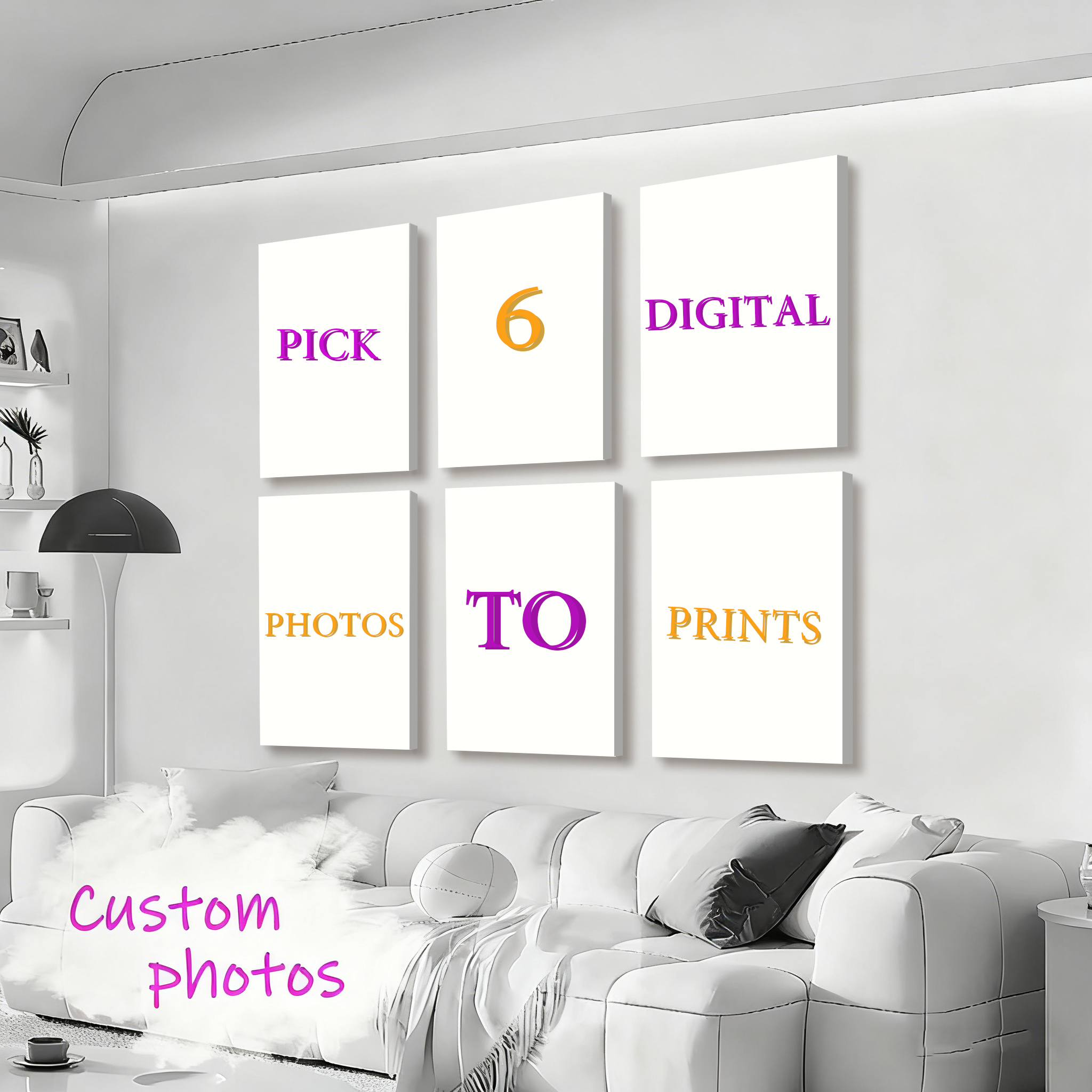 6pcs/set Custom Canvas Prints  – обзор и цена Pet Portrait Custom