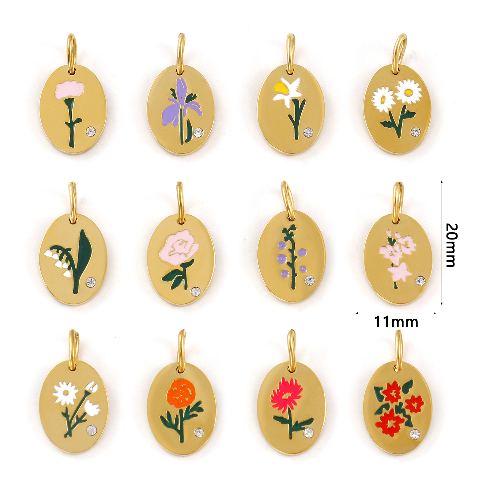 1 Piece 304 Stainless Steel Bi – обзор и цена Birth Flower Necklace